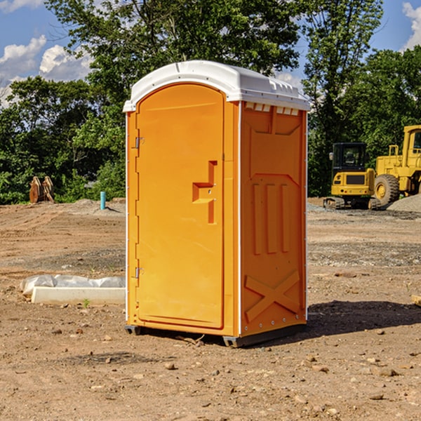 how often are the porta potties cleaned and serviced during a rental period in Honeydew CA